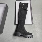 秋季 尾货女鞋 短筒靴厚底高筒过膝靴厚底靴子圆头大码 2025新款 鞋