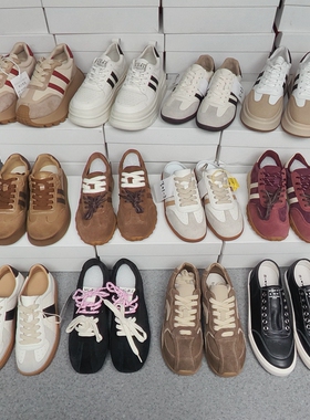 特~福利！撤柜处理女鞋德训鞋轻便板鞋休闲鞋磨砂牛皮阿甘鞋单鞋