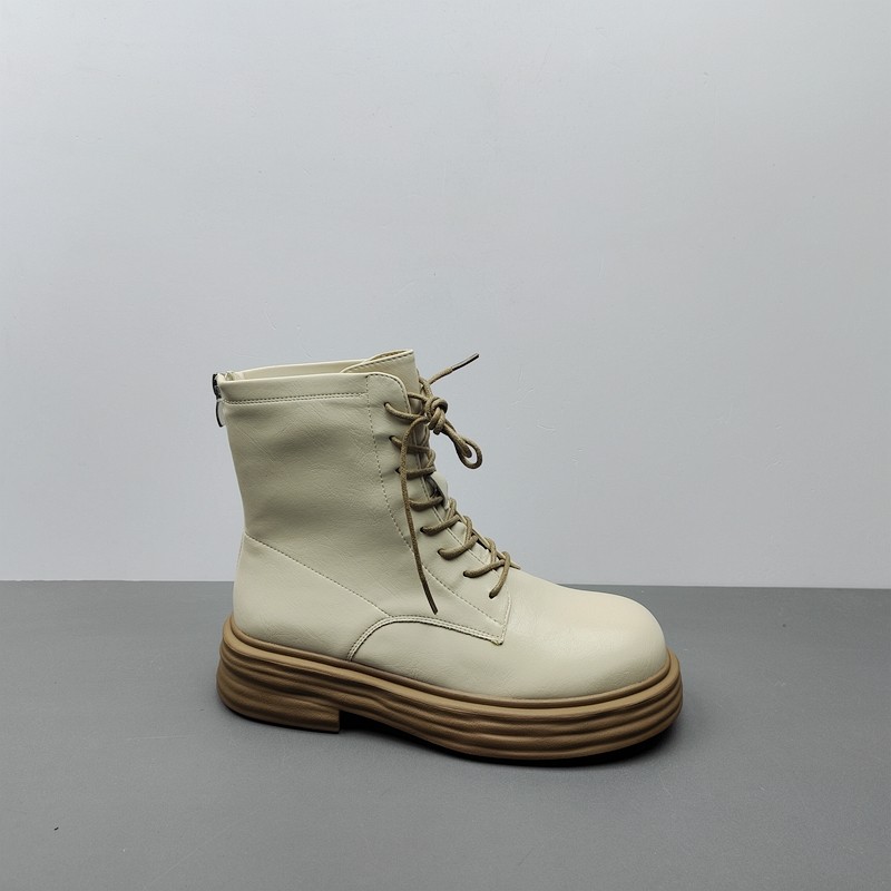 2025尾货工厂断码处理女鞋交叉绑带马丁靴厚底圆头女短靴36.37,女鞋,马丁靴,淘宝优惠券,粉丝福利购,淘宝优惠卷