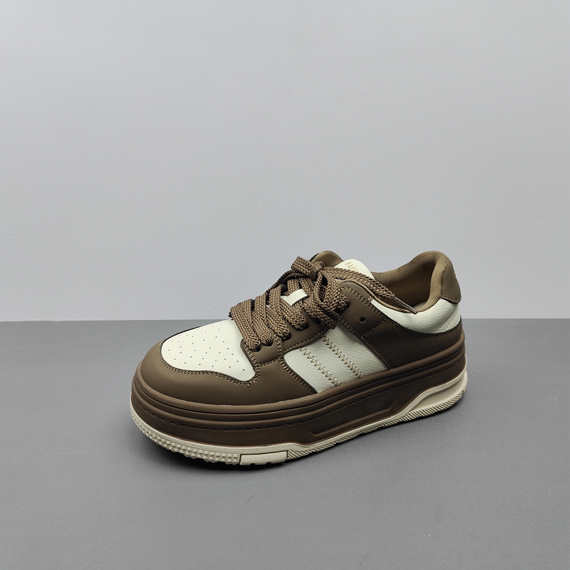 糕底圆头舒适百搭板鞋真皮35.36