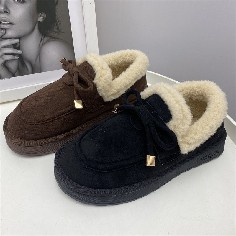 24冬季尾货处理新款仿磨砂皮女棉靴毛口加绒保暖厚底轻便休闲鞋,女鞋,时尚雪地靴,淘宝优惠券,粉丝福利购,淘宝优惠卷