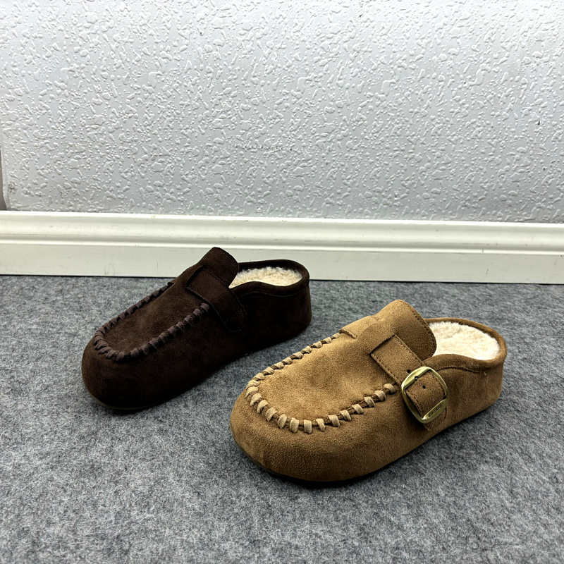 厚底包头半拖鞋女2025新款