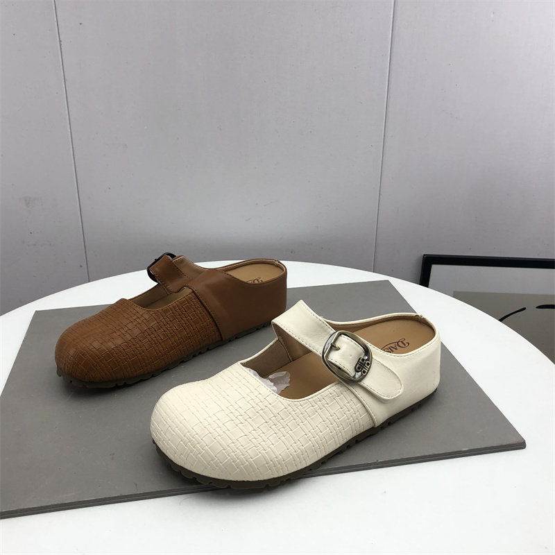 2026断码春季新款断码日常女士法式女包头外穿厚底半拖鞋拖鞋气质