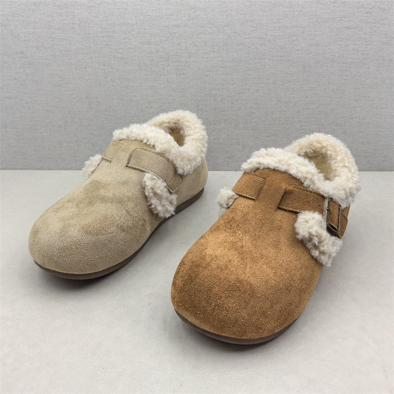 25秋冬季毛口加绒保暖乐福鞋