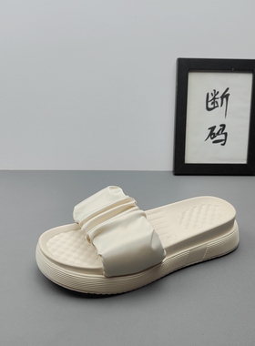 夏季新款网红踩屎感软底拖鞋女外穿法式简约厚底海边沙滩鞋39.40