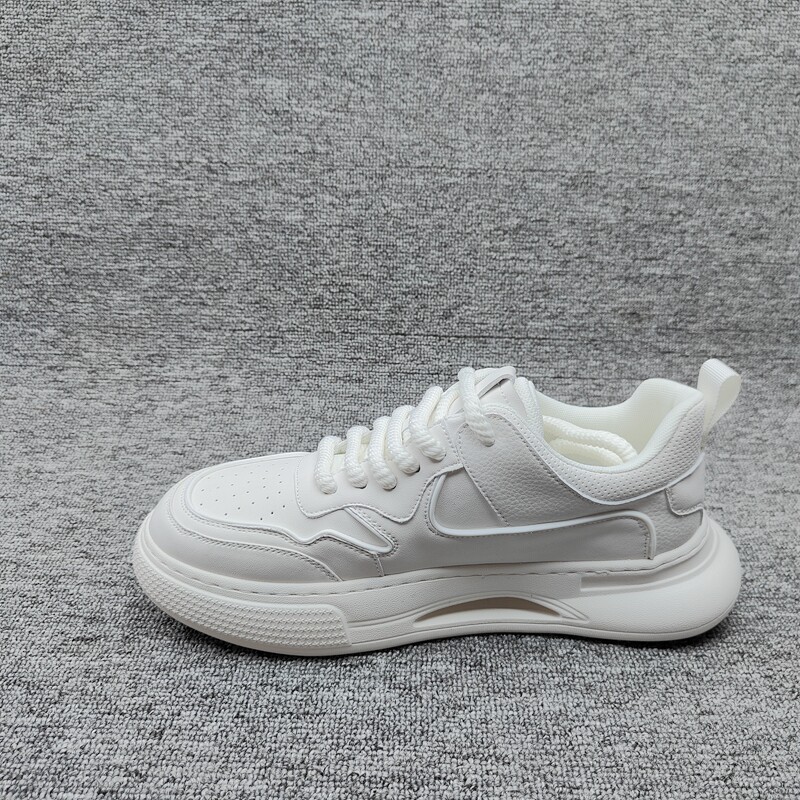 25清仓断码春秋新款真皮男鞋增高厚底小白鞋系带运动休闲牛皮板鞋