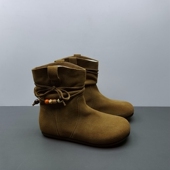 工厂新款 断码 撤柜女鞋 26秋季 头层牛皮勃肯靴真皮平底40码