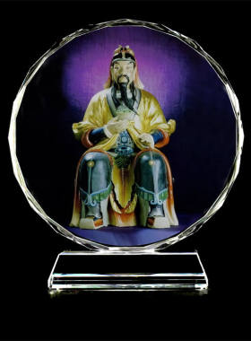 癸巳年徐单大将军像摆台水晶摆件