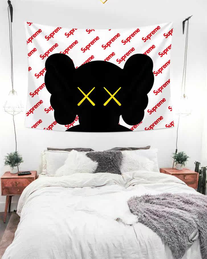 床頭布置背景牆挂布芝麻街kaws挂布Supreme潮牌挂布牆壁裝飾挂毯在類目 居家布藝, 掛毯/壁毯中 - 來自Buy2taobao.com提供專業的淘寶代購服務