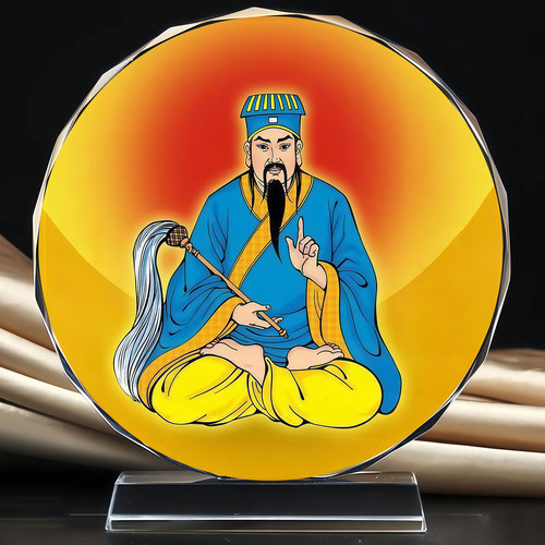 黄大仙祖师爷黄初平神像水晶摆台玄关桌面工艺品家用供奉摆件定制