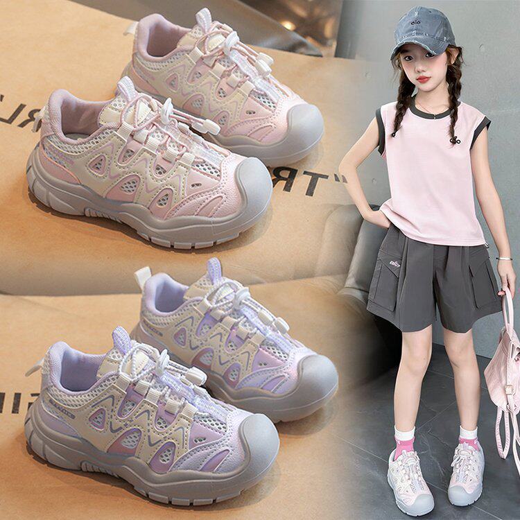 女童运动鞋2026夏季新款儿童单面透气休闲鞋中大童软底跑步鞋单鞋