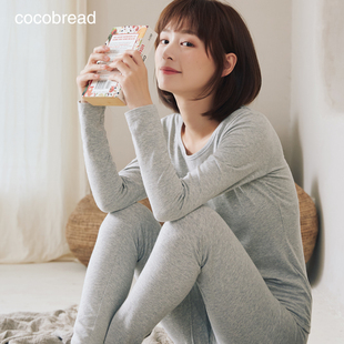 套装 秋衣秋裤 衬衣衬裤 打底保暖内衣女士修身 女 女纯棉少女紧身薄款