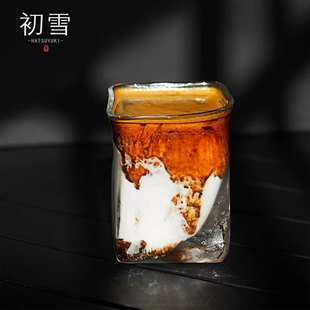 初雪Dirty杯荒木樱子脏咖啡杯/手作限定玻璃中古水晶酒杯美式冰咖