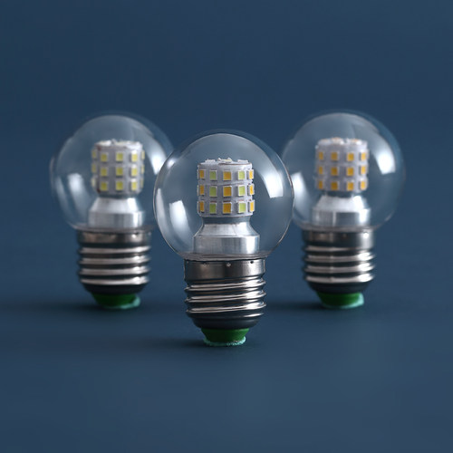 E27光源大小螺口3W5W6W7W12W白暖光三色光节能家用照明led灯泡