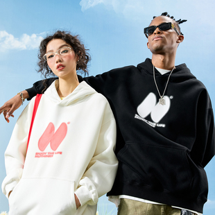 新款 Nuthink美式 复古连帽卫衣外套潮牌字母重磅男女情侣2025冬季