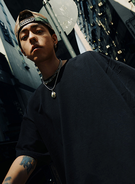 Nuthink美式街头潮牌260g重磅纯色短袖T恤男女大码半袖2026春季