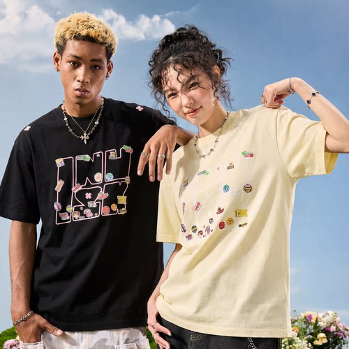 Nuthink多巴胺卡通T恤宽松男女