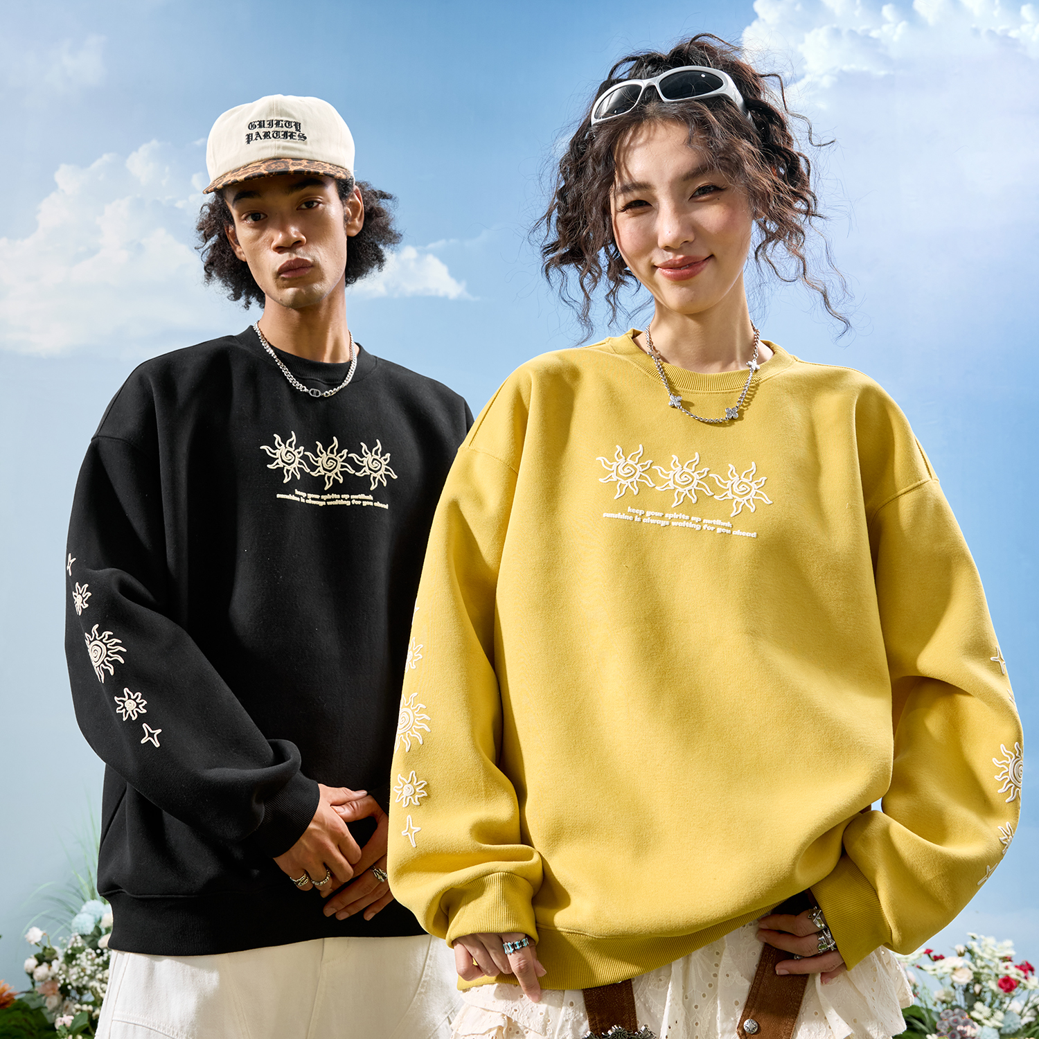 Nuthink美式潮牌重磅涂鸦卫衣男