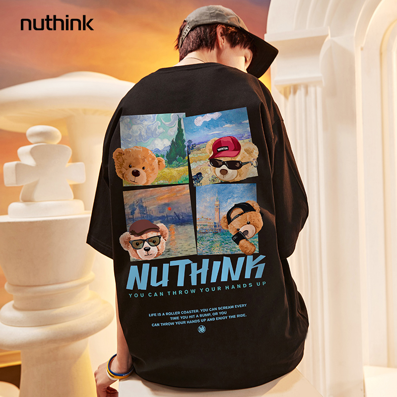 Nuthink情侣国潮卡通短袖