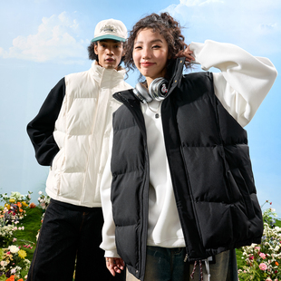 新款 棉服马甲背心立领外套男女2025冬季 复古加厚无袖 Nuthink美式