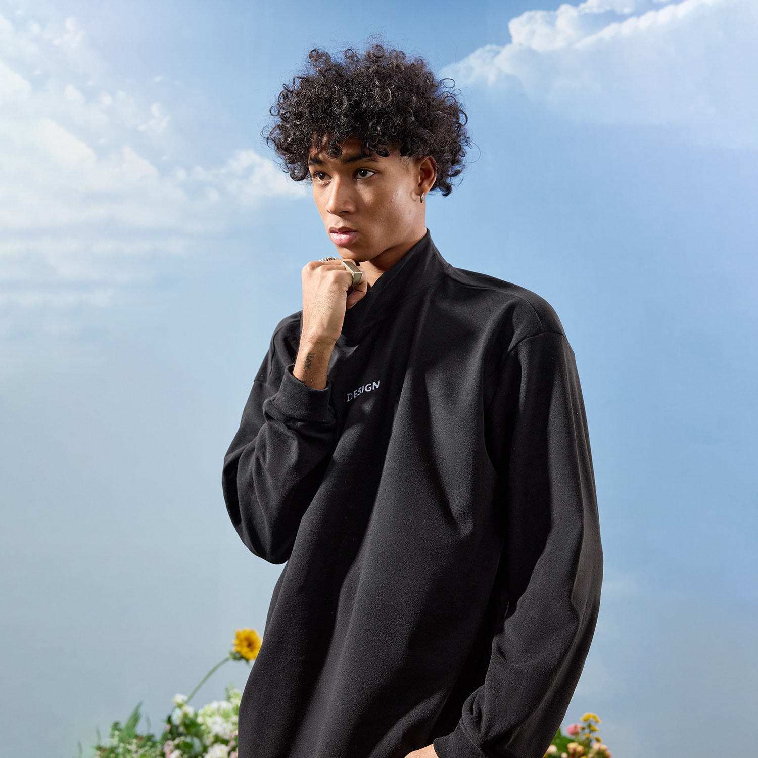 Nuthink美式复古德绒长袖T恤男女