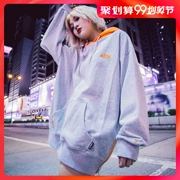 Tide thương hiệu áo len hip hop nuthink áo len nam trùm đầu cộng với phân bón để tăng xu hướng áo khoác trẻ quốc triều - Áo khoác đôi