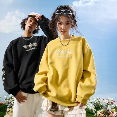 Nuthink美式潮牌重磅涂鸦卫衣男