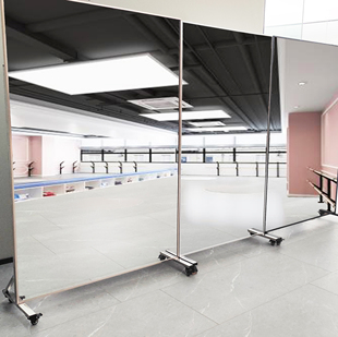 移动舞蹈镜舞蹈镜子练功房家用全身镜前台跳舞镜瑜伽健身超大镜子