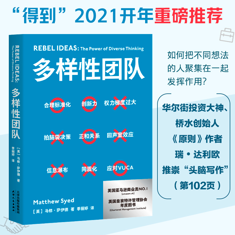 多样性团队 马修 萨伊德著 团队管理 正确决策、快速反应和应对、自我修正 把多维思考力 变成团队生产力 携程梁建章2021开年