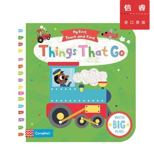【英文原版3-6岁】去往哪里 Things that Go 我的第一本触摸书 My First Touch and Find系列 儿童认知 科学启蒙 STEM教育