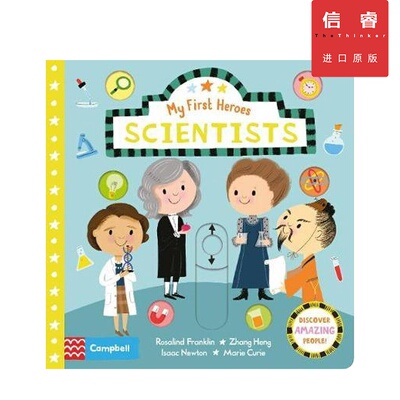 英文原版 初识科学家 My First Heroes：Scientists BUSY系列 Campbell 低幼启蒙 儿童认知 科普读物 机关书 3-6岁