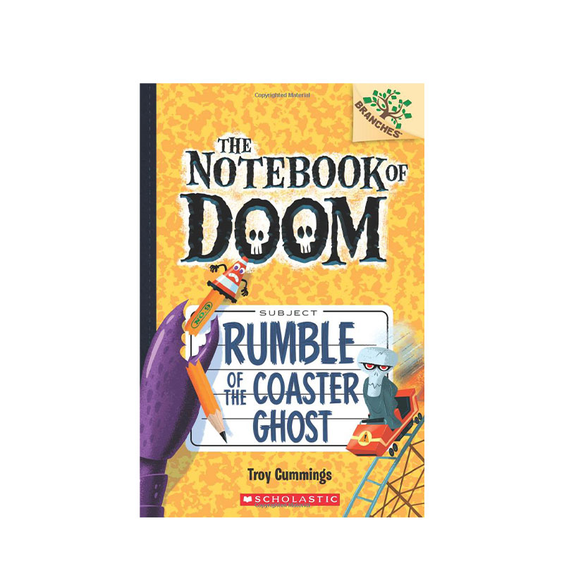 英文原版 毁灭笔记 9 Notebook of Doom  Rumble of the Coaster Ghost 学乐大树系列 黑白