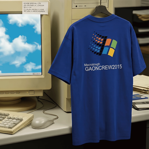 GAONCREW280纯棉windows复古T恤