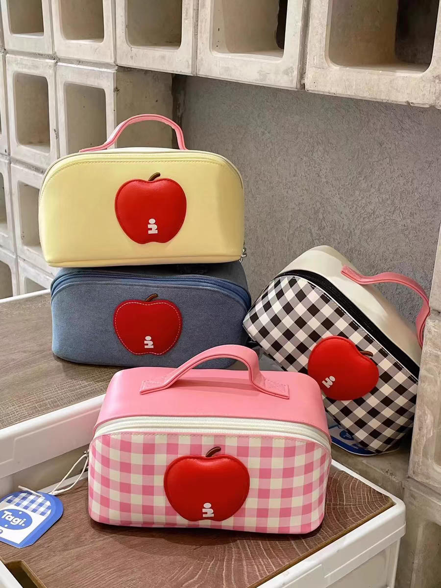 Tagi.2024新款i想象苹果鼓鼓可爱防水便携收纳包牛仔化妆包洗漱包,箱包皮具/热销女包/男包,手拿包,淘宝优惠券,粉丝福利购,淘宝优惠卷