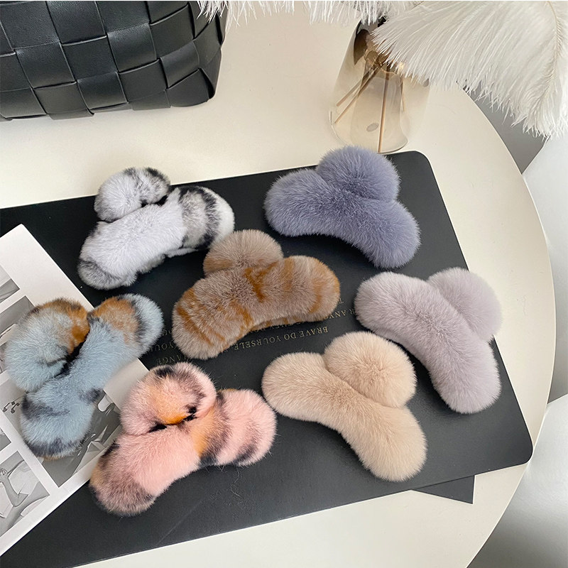 冬季獭兔毛大号发抓后脑勺气质夹子网红新款可爱毛绒头饰发夹发饰,饰品/流行首饰/时尚饰品新,发饰,淘宝优惠券,粉丝福利购,淘宝优惠卷