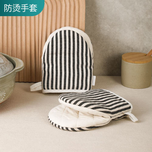 日式防烫手套棉麻厨房家用