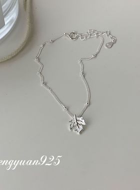 枫叶手链S925银冷淡风小众设计