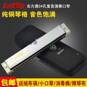 Oriental Đinh 24 lỗ tremolo Harmonica C T2405 kim loại đồng piano tiên tiến dành cho người lớn chuyên nghiệp chơi nhạc cụ hòa tấu - Nhạc cụ phương Tây