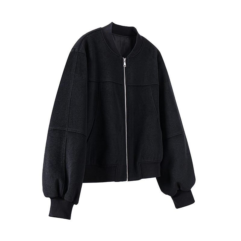 欧贝呢廓形厚重两色夹克