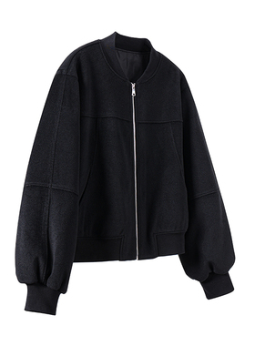 [BELLEVUE]DTHEREAL23新款小众欧贝呢廓形厚重两色夹克外套男女