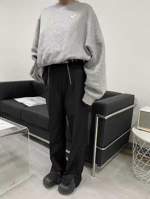 双拉链显瘦长裤