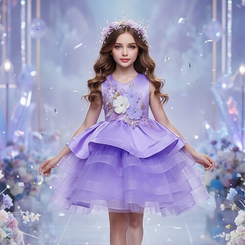 Girls Prom Gown For Wedding Formal Dress Kids baby Dresses