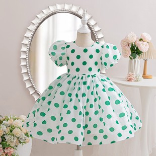 stylish dress fluffy girl dresses sweet floral Baby summer