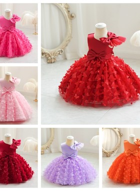 Bowknot Pageant Party Wedding Gown Baby Princess Kids Dress
