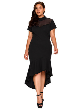 欧美大码礼服200斤生日宴会舞会胖mm连衣裙plus size gown dress