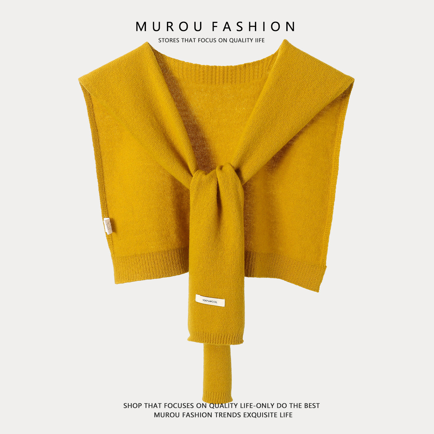 韩系纯色羊毛针织小披肩女外搭春秋薄款护颈百搭围巾时尚洋气围脖,服饰配件/皮带/帽子/围巾,围巾/丝巾/披肩,淘宝优惠券,粉丝福利购,淘宝优惠卷