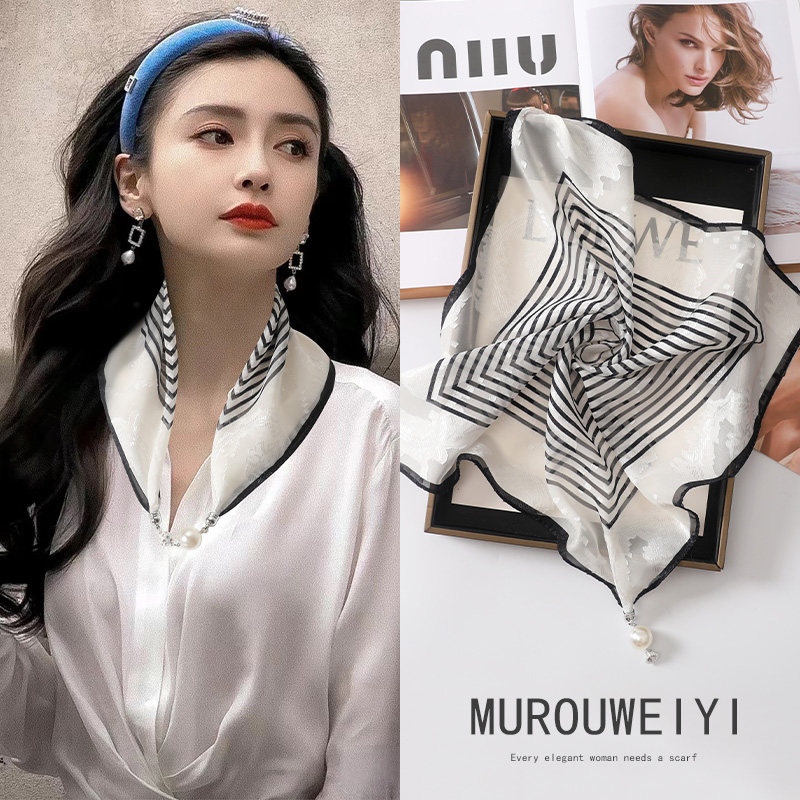 条纹磁吸扣小方巾丝巾女头巾夏季搭配衬衫职业装饰护颈围脖薄围巾,服饰配件/皮带/帽子/围巾,围巾/丝巾/披肩,淘宝优惠券,粉丝福利购,淘宝优惠卷