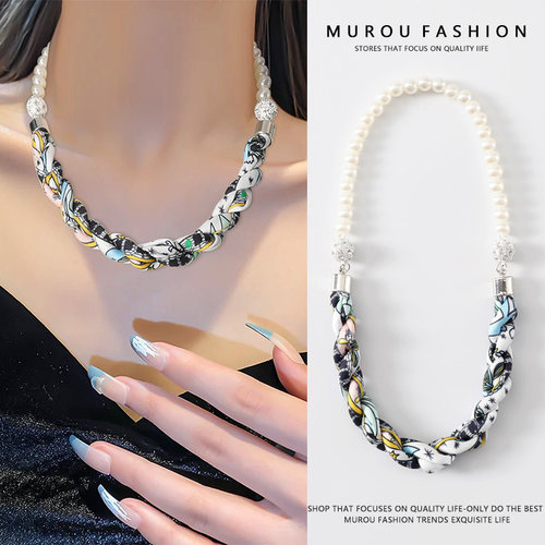 高级感丝巾装饰磁吸扣高级感女夏