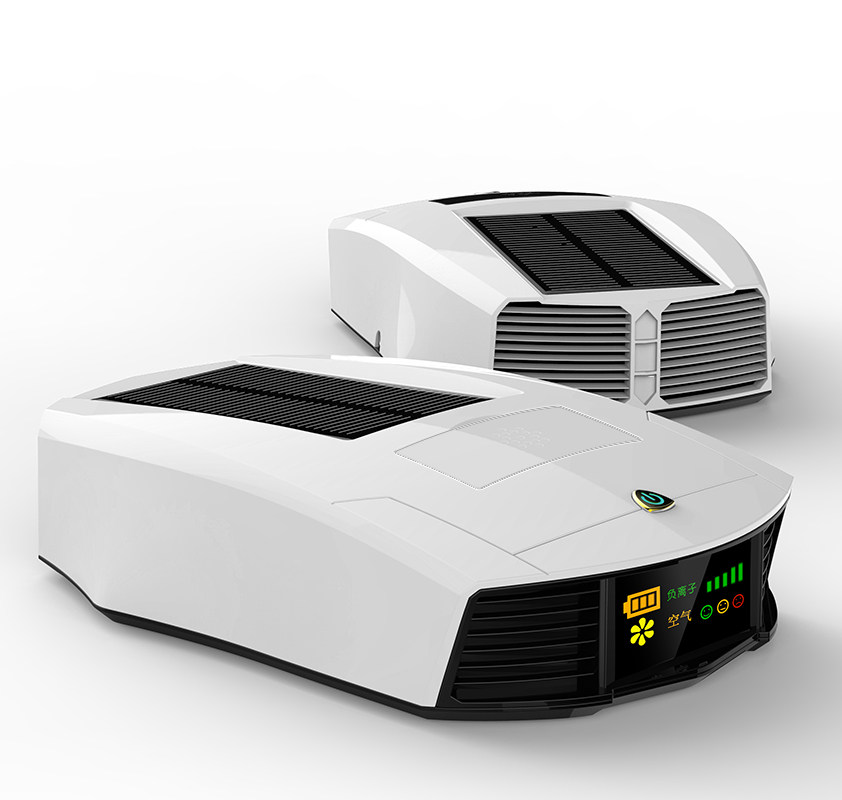汽车太阳能车载空气净化器 香薰负离子车内氧吧去味除菌SUPCLEAN