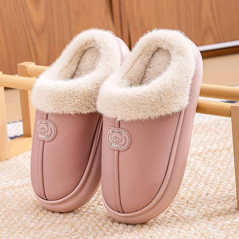 新款路路佳棉拖鞋男士简约秋冬季情侣加厚底家居舒适毛毛绒拖鞋女,女鞋,棉鞋,淘宝优惠券,粉丝福利购,淘宝优惠卷